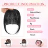 Clip In Fringe Natural Black 100% Real Human Hair Bangs