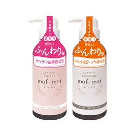 mof・mof Volume-Enhancing Shampoo, Conditioner, 10.1 fl oz (300 ml) each, Kaminnoin, Keratin, Harri, Koshi, Shiny, Women’s