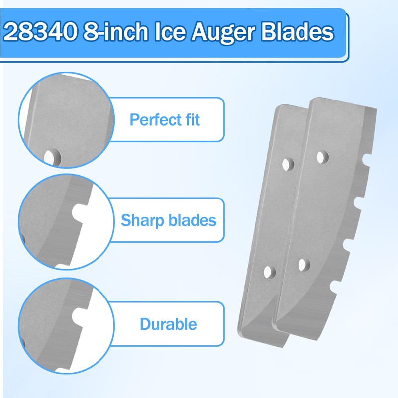 TJUNSENHARSH 28340 Replacement Eskimo Ice Auger Blades Compatible with Eskimo