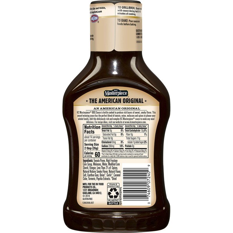 KC Masterpiece Original Barbecue Sauce, 18 Ounces, Package May Vary