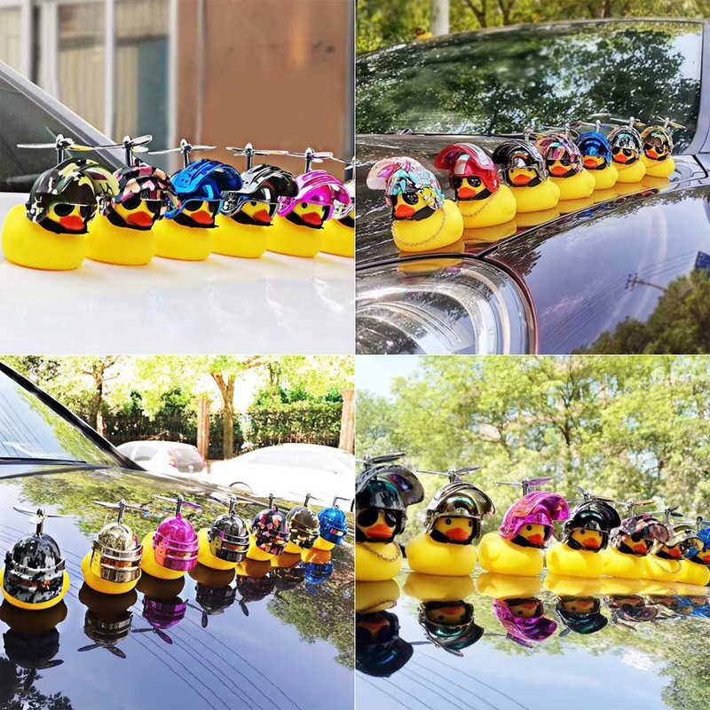 wonuu Pato de goma de juguete para coche, adornos de