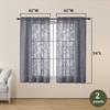 OVZME Grey Sheer Curtains 54 inches Long 2 Panels for