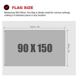 COCOSY Germany Flag - 90 x 150 cm 100% Polyester Germany Flag with Brass Eyelets - Weatherproof & Durable German Flag for Sports and Celebrations