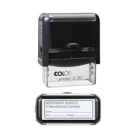 Self-Inking Garage Mechanic Home Service Rubber Stamp - 45mm x 17mm (Independent Serviced Manufacturers)