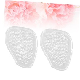 LALAFINA 1pair Transparent Gel Front Insole Cushions for Women Non-slip Foot Massage Pads Metatarsal Support Inserts for High Heel Gel Material for All-day Relief