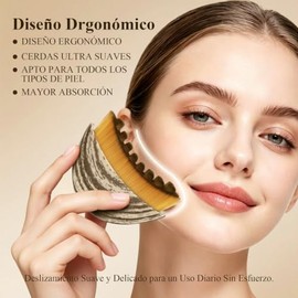 Cepillo Facial de Contorno Linf?tico Ergon?mico, Para Contorno y Cuello, ELECTRIC CHOICE | Lymphatic Contour Face Brush - Diseño Ergonómico Suaves Y D