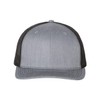 Richardson 112 Trucker Snapback Cap Heather Grey/Black Adjustable