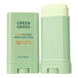 Green Grass Cica Calming Fresh Sun Stick SPF+50+ PA++++, 1 piece, 24g / 그린그라스 시카 카밍 프레쉬 선스틱 SPF+50+ PA++++, 1개, 24g
