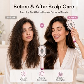 Hair Care Spray Massage Comb for Scalp Care – Refillable Atomizing Brush for Daily Hair Styling