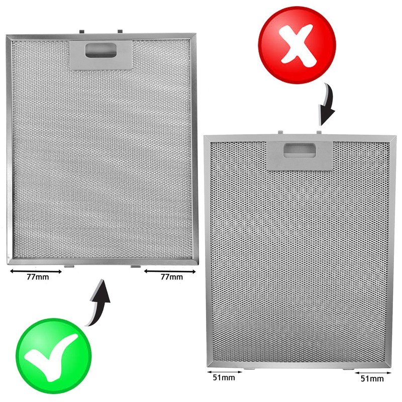 SPARES2GO Metal Mesh Filter for Cooke & Lewis/B&Q/CATA Cooker Hood