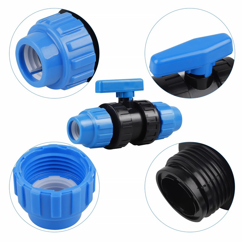 SWAWIS Ball Valve for PE Pipe Plastic Ball Valve PP
