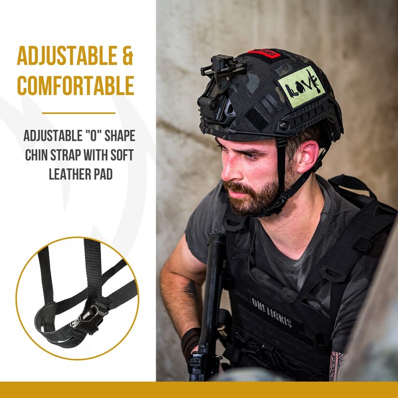 OneTigris PJ Tactical Quick Helmet with Removable Helmet Cover for