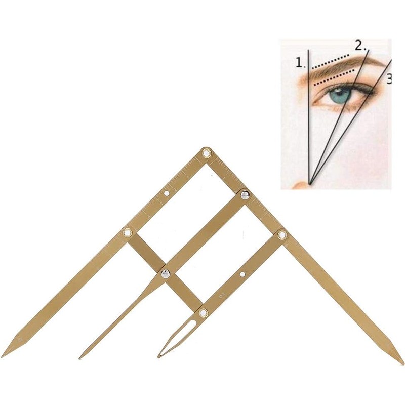 Regla de cejas Microblading Tatuaje Regla de cejas Medición de