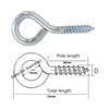 fiXte® Zinc Plated Screw in Eye Steel, 55 mm (2.1/8