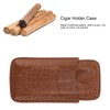 Cigar Holder Case Artificial Leather Portable Durable Elegant 3 Finger
