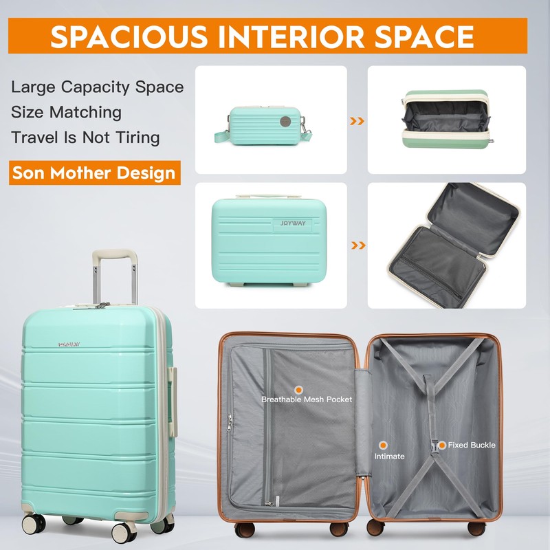 Joyway Carry On Suitcase Airline Approved with TSA Lock, Hardside