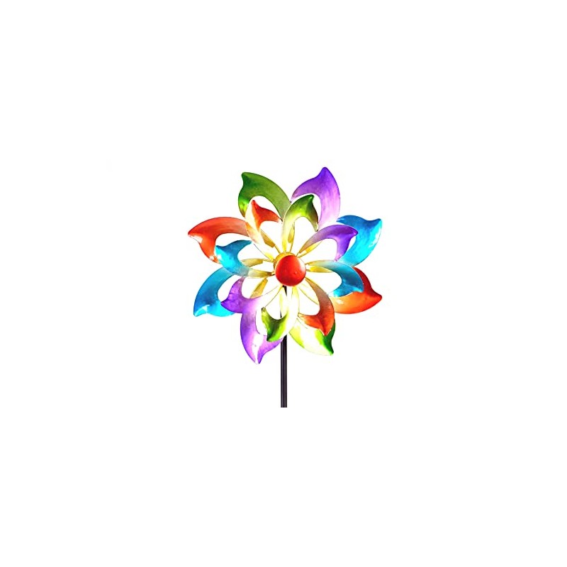 Formano Colourful Windmill Flower 122 x 30 cm Garden Stake