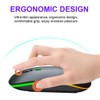 Wireless Mouse 2.4G Rechargeable USB Wireless Gaming Mouse with LED