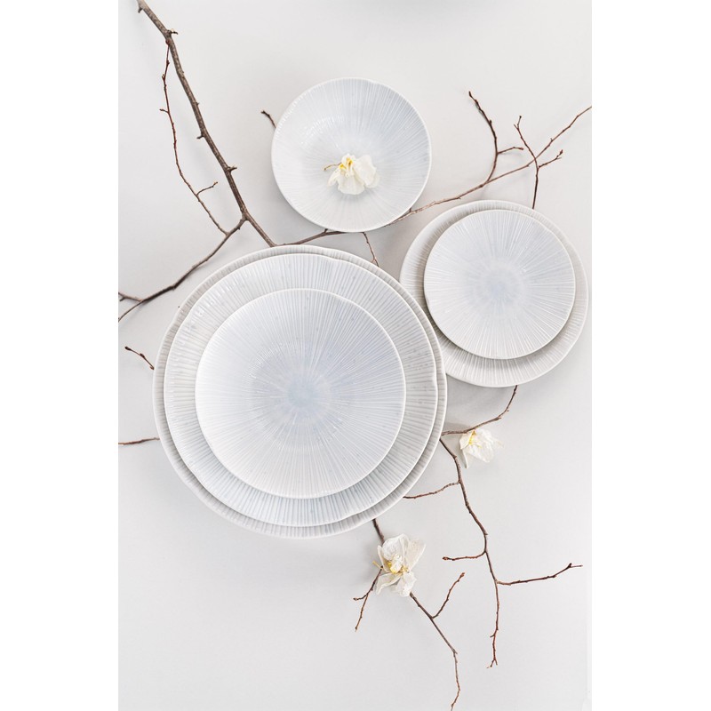 KULINA Tapas Teller ICE WHITE, 16,5 cm, Weiß, minimalistischer Stil,