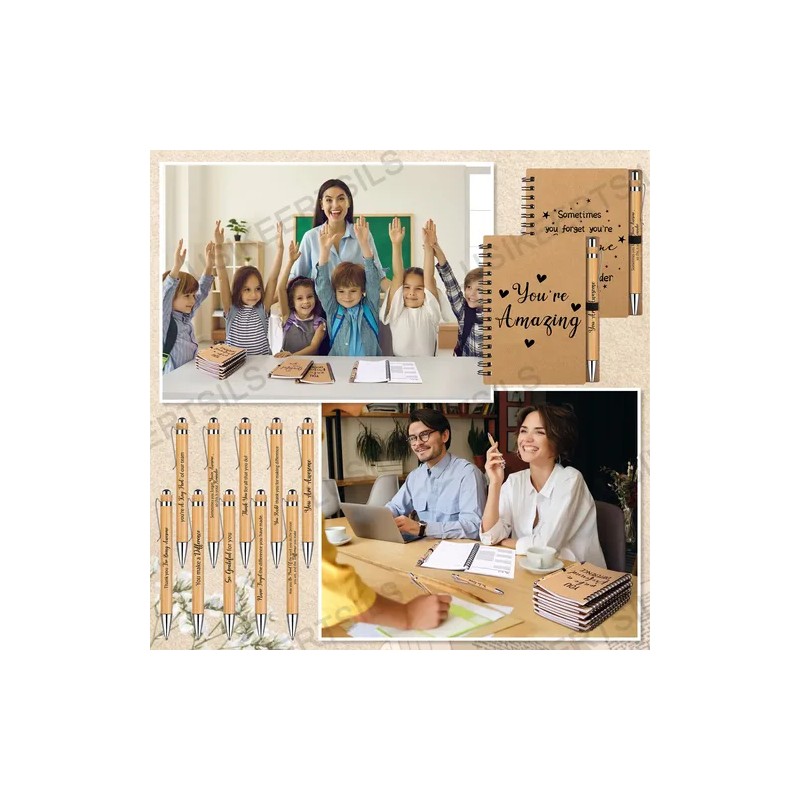 Libreta De Notas Y Plumas Set Regalo Mayoreo 20pcs