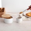 KOOK TIME Ceramic Sugar Bowl with Bamboo Spoon and Lid