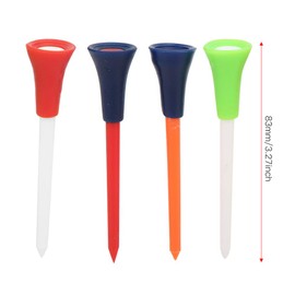 Soft Rubber Cushion Top Plastic Golf Tees 83mm 3.26inch Mixed Colors Pack of 50Pcs Golf tees