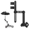 Urgown Heavy-Duty Golf Push Cart Umbrella Holder, Height-Adjustable, Windproof, Bump-Resistant,