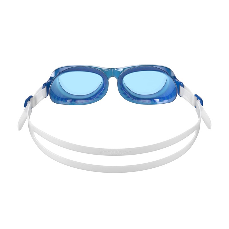 Speedo Unisex Kids Junior Futura Classic Swimming Goggles, Clear/Neon Blue,