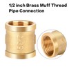 Nutmanel Brass Sleeve 1/2 Inch 2 x Female Thread Connector
