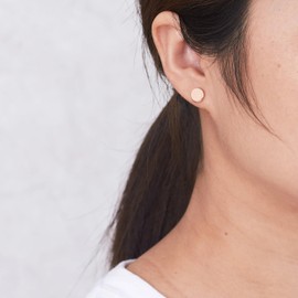 Philip Jones Rose Gold Plated Round Dot Stud Earrings