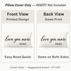 Throw Pillow Covers 12x20 Inch, Love You More XOXO, White