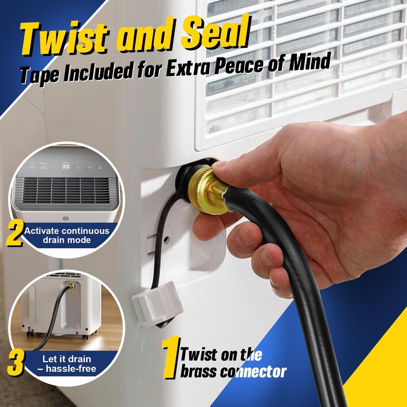 (7 Length Options) Dehumidifier Drain Hose with 3/4 Inch FHT
