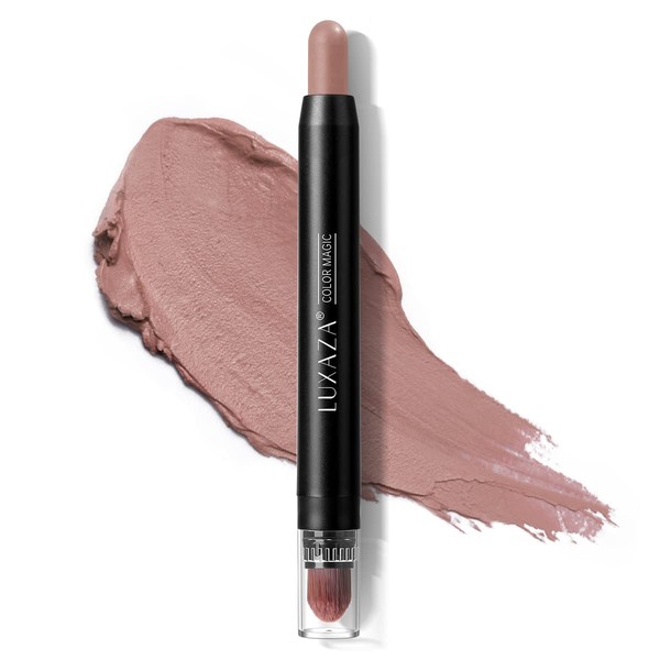 LUXAZA Eye Shadow Stick, Cream Single Makeup with Blending Brush,