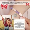 Inspirational Gifts for Women Natural Stone Heart Butterfly Bracelet for