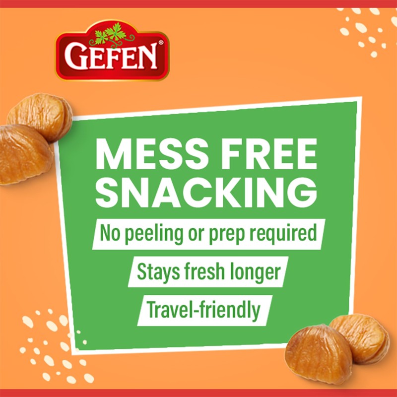Gefen Organic Whole Peeled and Roasted Chestnuts, 3oz (3 Pack)