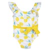 Gerber Girls' One-Piece Swimsuit, White Yellow Lemons, 3-6 Months