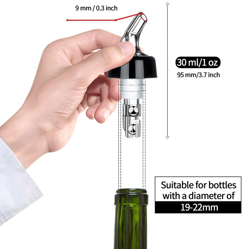 Measure Pourer Drinks Wine Cocktail Beverages Dispenser,Automatic Measured Bottle Pourer