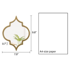 Sintosin Vintage Oval Small Gold Mirror 8 X 10 Inch, Set of 3 Hanging Decorative Scalloped Mirrors for Wall Decor Living Room, Unique Ornate Metal Wall Art for Entryway Hallway Bedroom Entryway