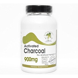 Naturetition Supplements Activated Charcoal 900mg ~ 180 Capsules - No Additives