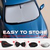 Autotech Park Foldable Sunshade Compatible with 2012-2017 Hyundai Veloster Hatchback,