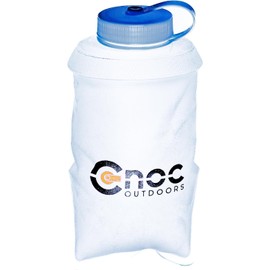 CNOC Hydriam Collapsible Flask Water Container, Soft Material, Water Bottle, Outdoor Water Tank, Water Bottle, 11.8 fl oz (350 ml) Blue 1.7 inches (42 mm) Diameter