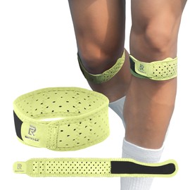 RUNWALK Soft Taping Knee Supporters, One Size Fits Most, 2 Pieces, Shock Absorption, Joint Support, For Sports, Daily Life (Lime)