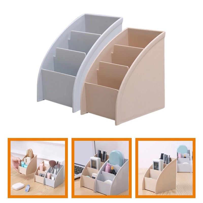 Operitacx 2Pcs plastic organizers white kitchen table desktop makeup organizer