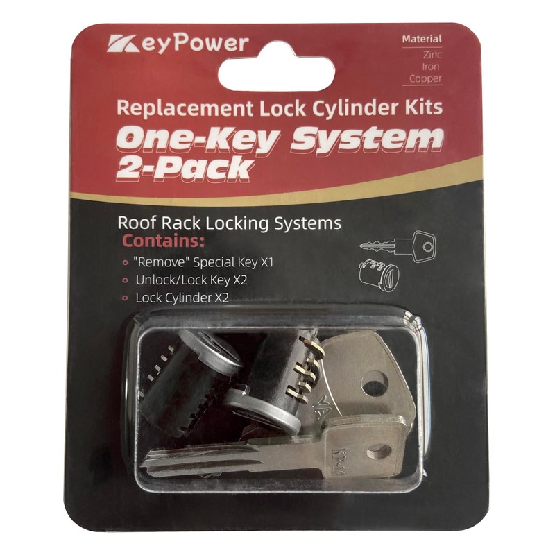 KeyPower 2 Pack Lock Cores for Yakima Car Rack System