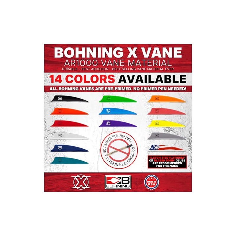 Bohning 2.25-Inch Shield Cut X-Vanes (36-Pack), Purple