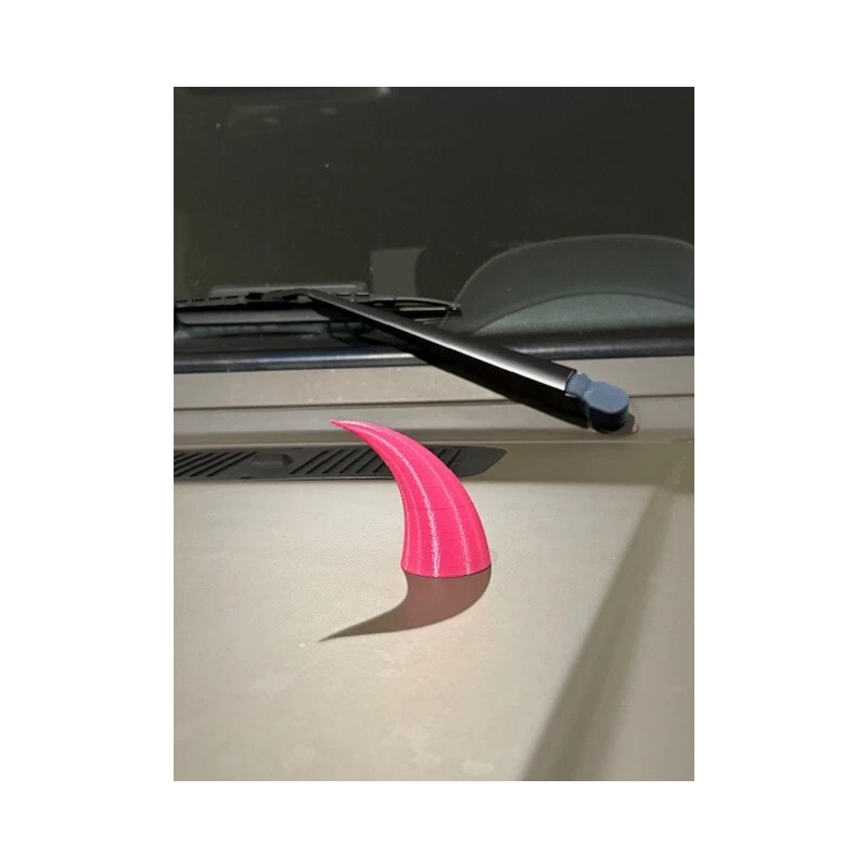 Devil Horns in 3D Pink For Almost ANY CAR -
