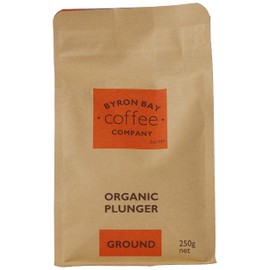 Byron Bay Coffee Company 250g Certified Organic Coffee, Plunger Ground