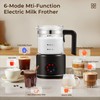 JXXM Electric Milk Frother, 6 in 1 Milk Steamer,17oz Automatic