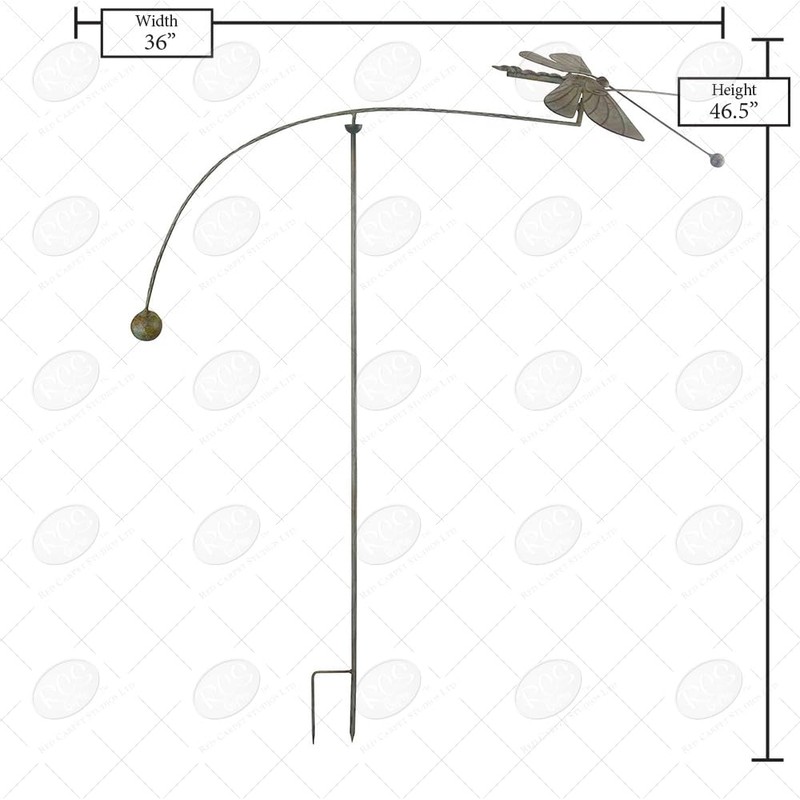 Red Carpet Studios Balancing Metal Garden Rocker Wind Sculpture, 44-Inch,