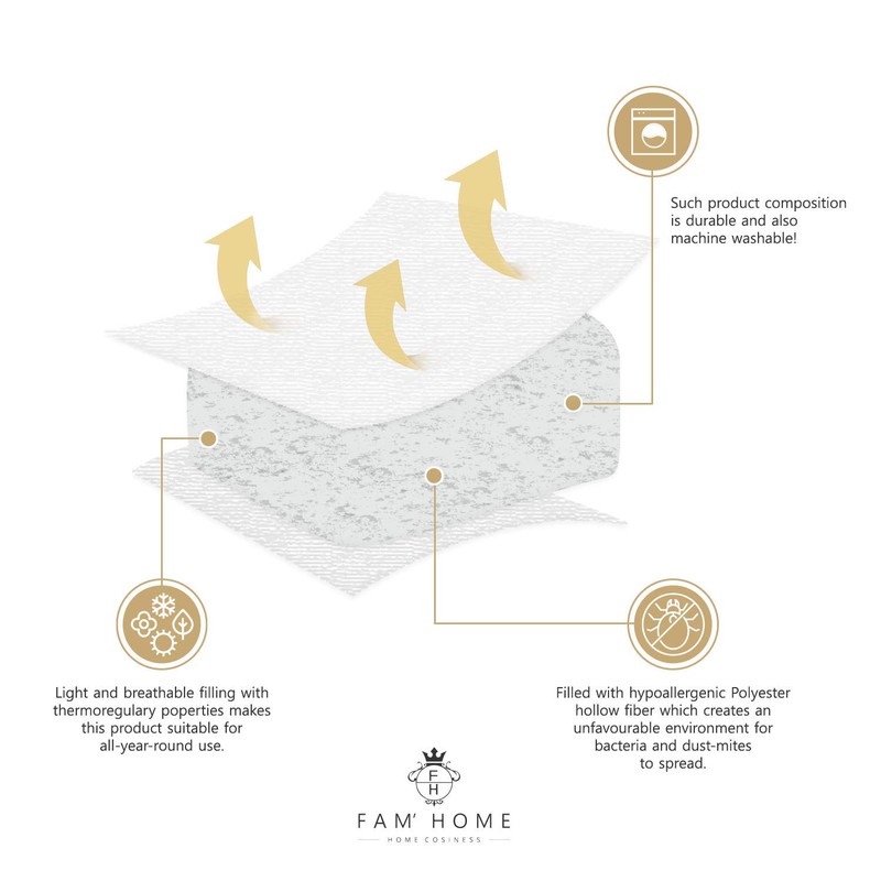 Fh Fam' Home Cosiness pillow set of 2 soft microfiber